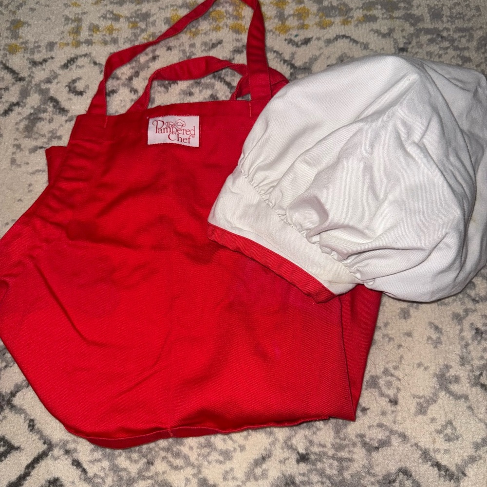 The Pampered Chef Vibrant Red Cooking Apron